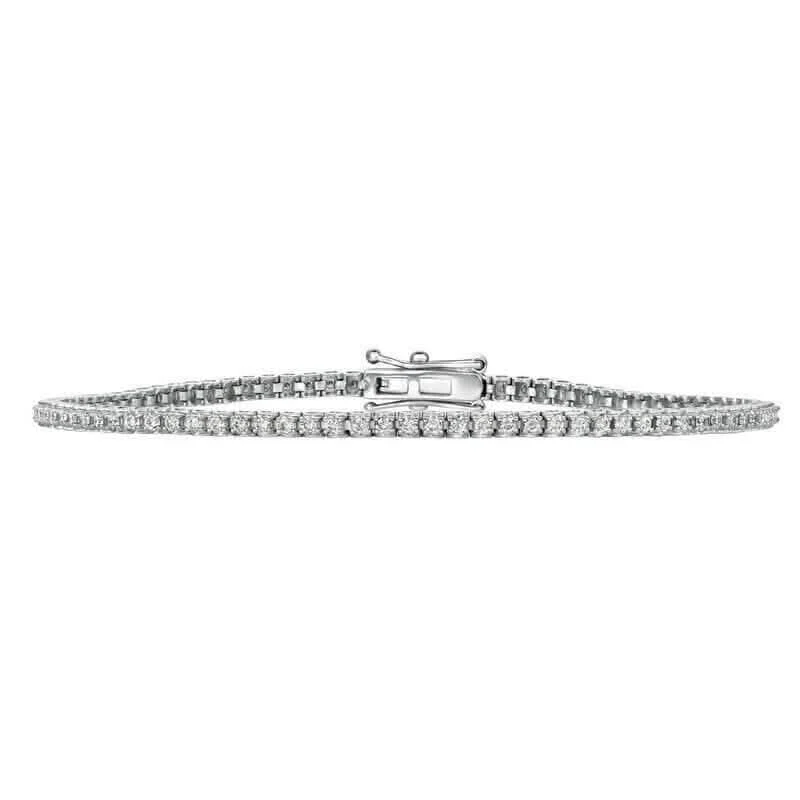 1.15 Carat Natural Diamond Tennis Bracelet G SI 14K White Gold 8-Inch