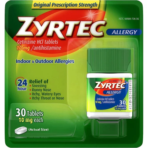 ZyrtecZyrtec Allergy, 24 Hour 10 mg, Tablets30 ea.