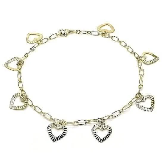 14k Gold Fill Heart Anklet