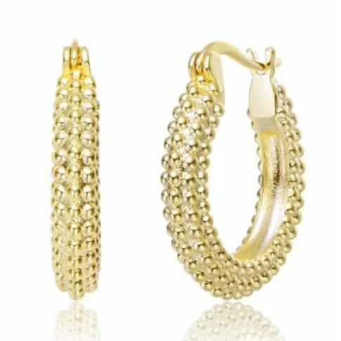 14K Gold Plated Hoop Earrings