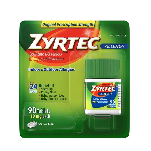 ZyrtecZyrtec Allergy Cetirizine HCI Tablets - 90 ct