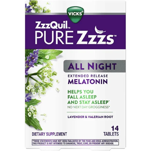 ZzzQuilVicks ZzzQuil Pure Zzzs All Night Tablets - 14 ct