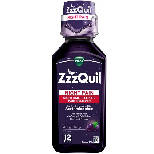 ZzzQuilZzzQuil Night Pain Nighttime Sleep-Aid Pain Reliever Liquid Midnight Berry - 12 oz