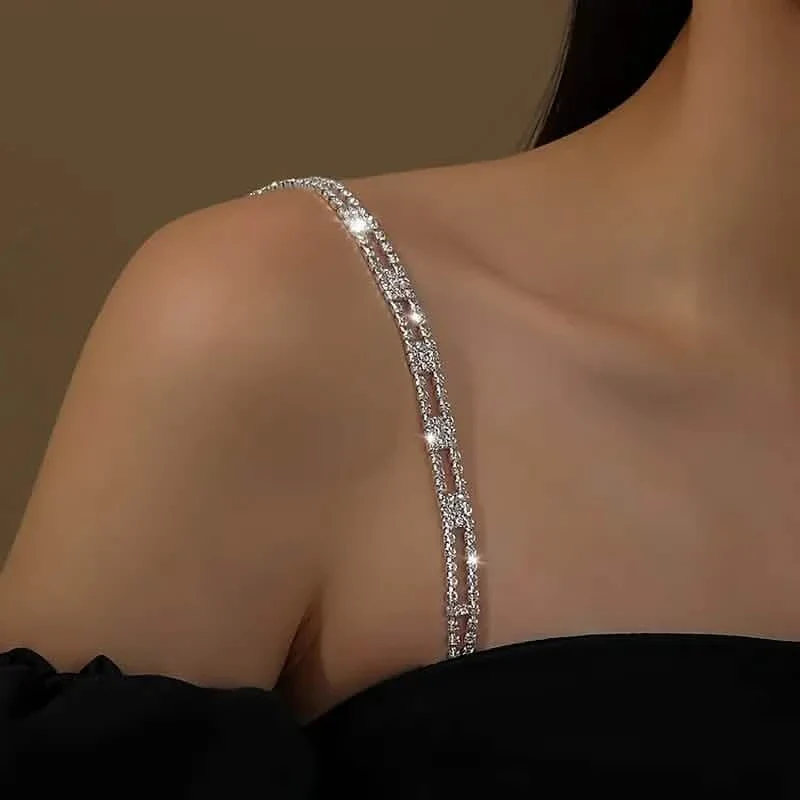 2-Piece Set: Elegant & Sexy Rhinestone Bra Straps