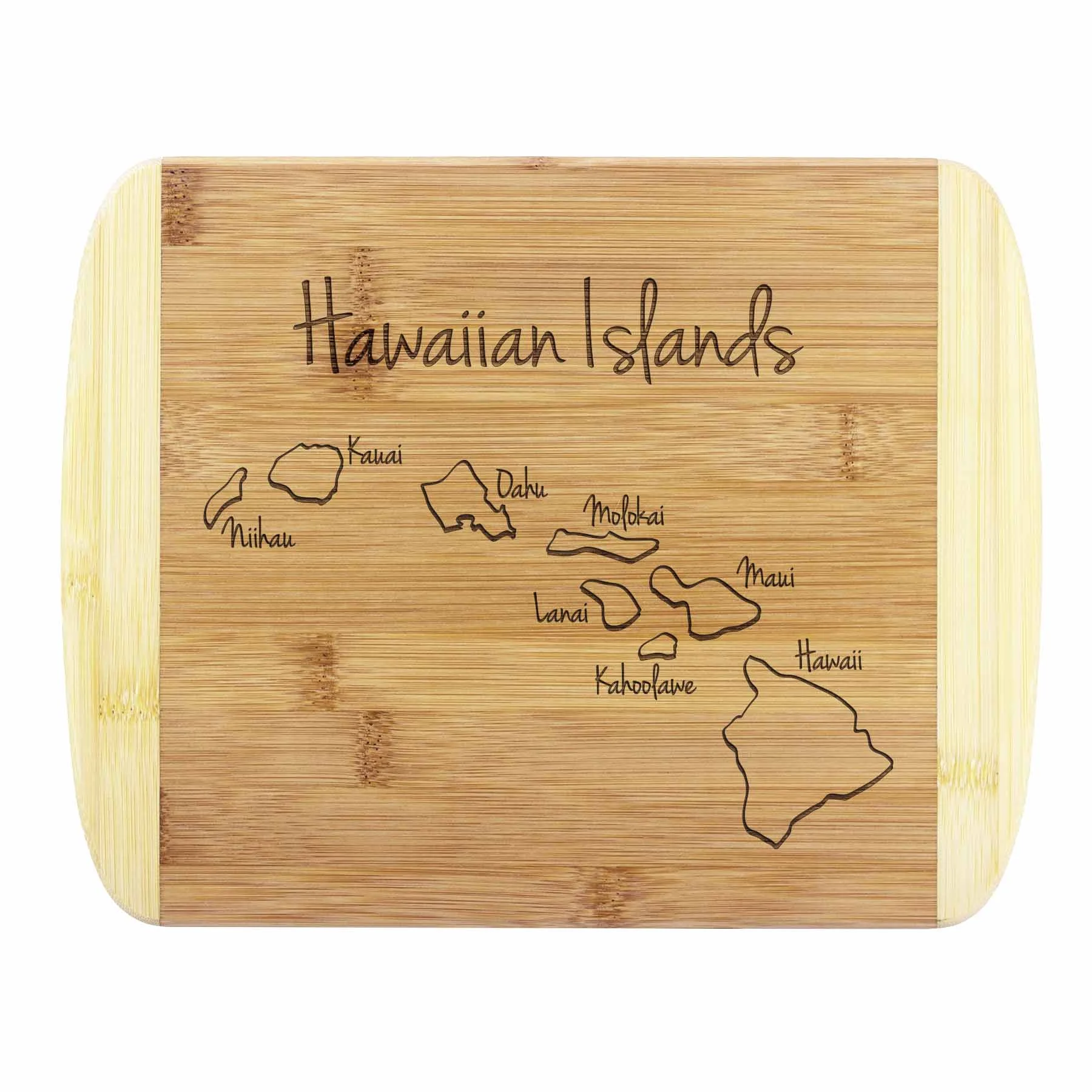 "Hawaiian Islands" Engraved Cutting Board, 11" x 8-3/4"