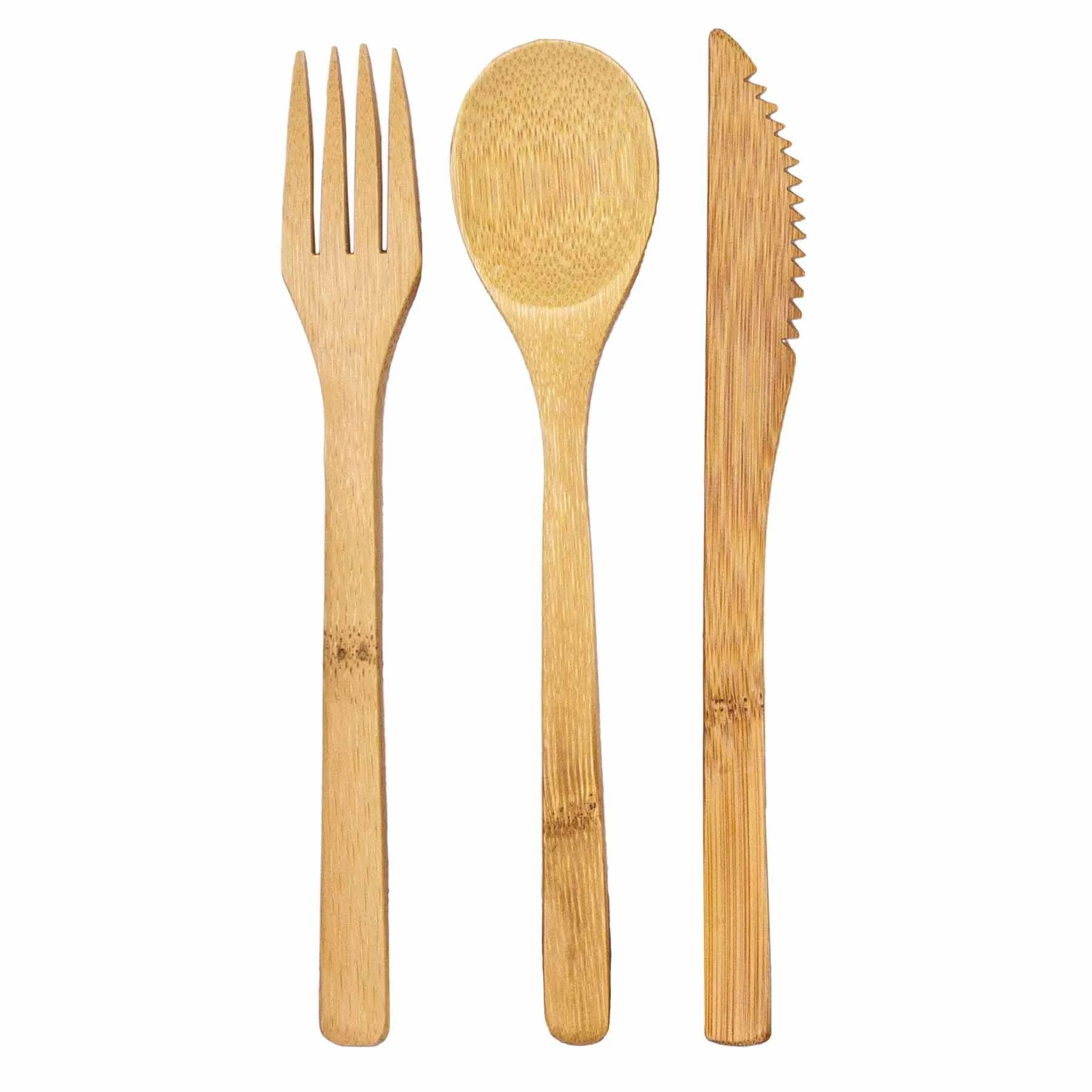 3-Piece Reusable Bamboo Flatware Set