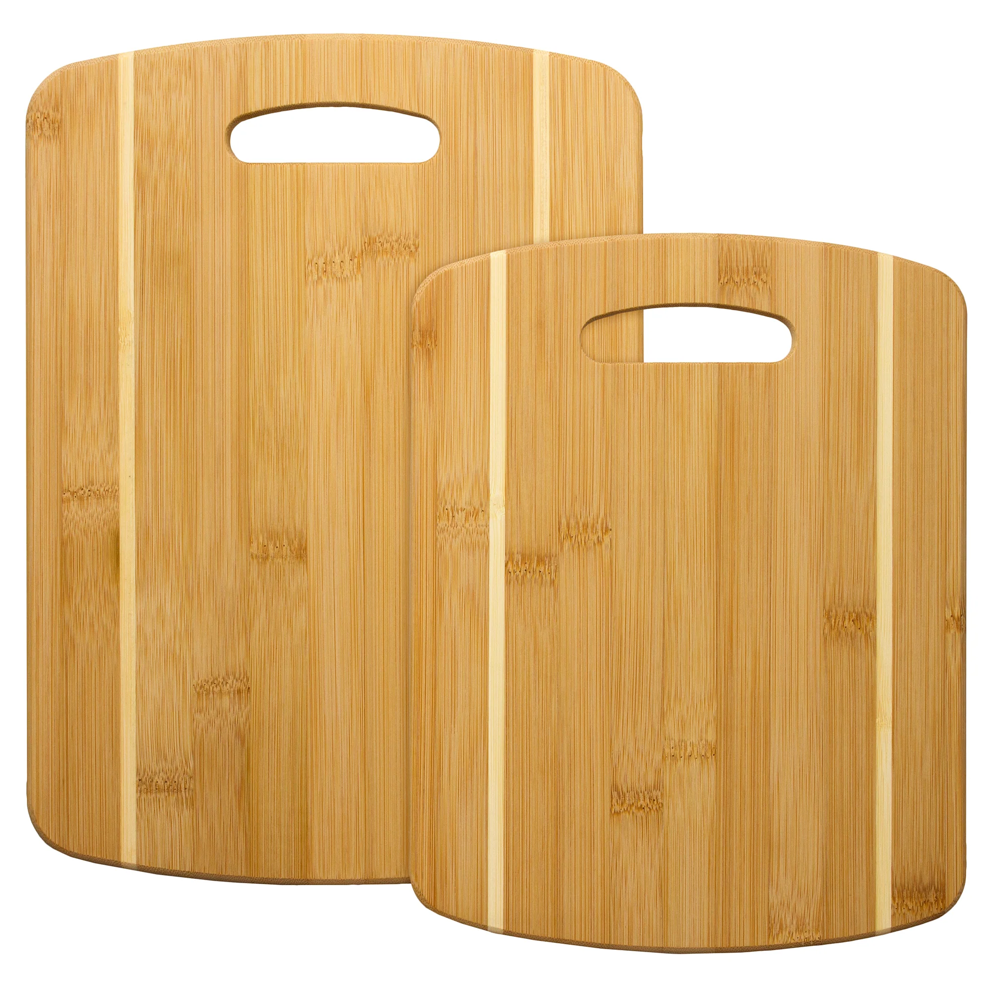 2-Piece Striped Bamboo Cutting Board Set