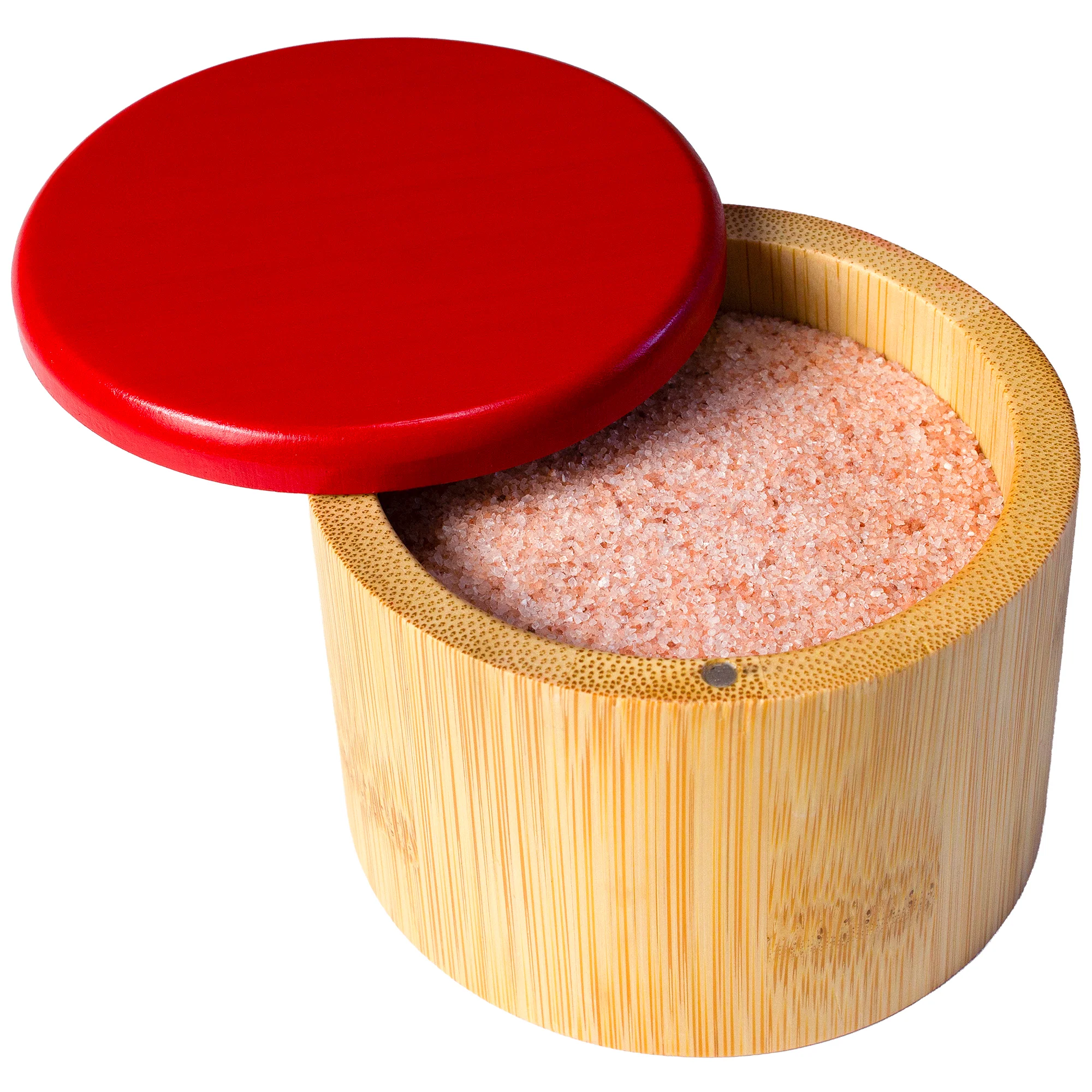 Salt Cellar with Red Swivel Lid, 6-Oz. Capacity
