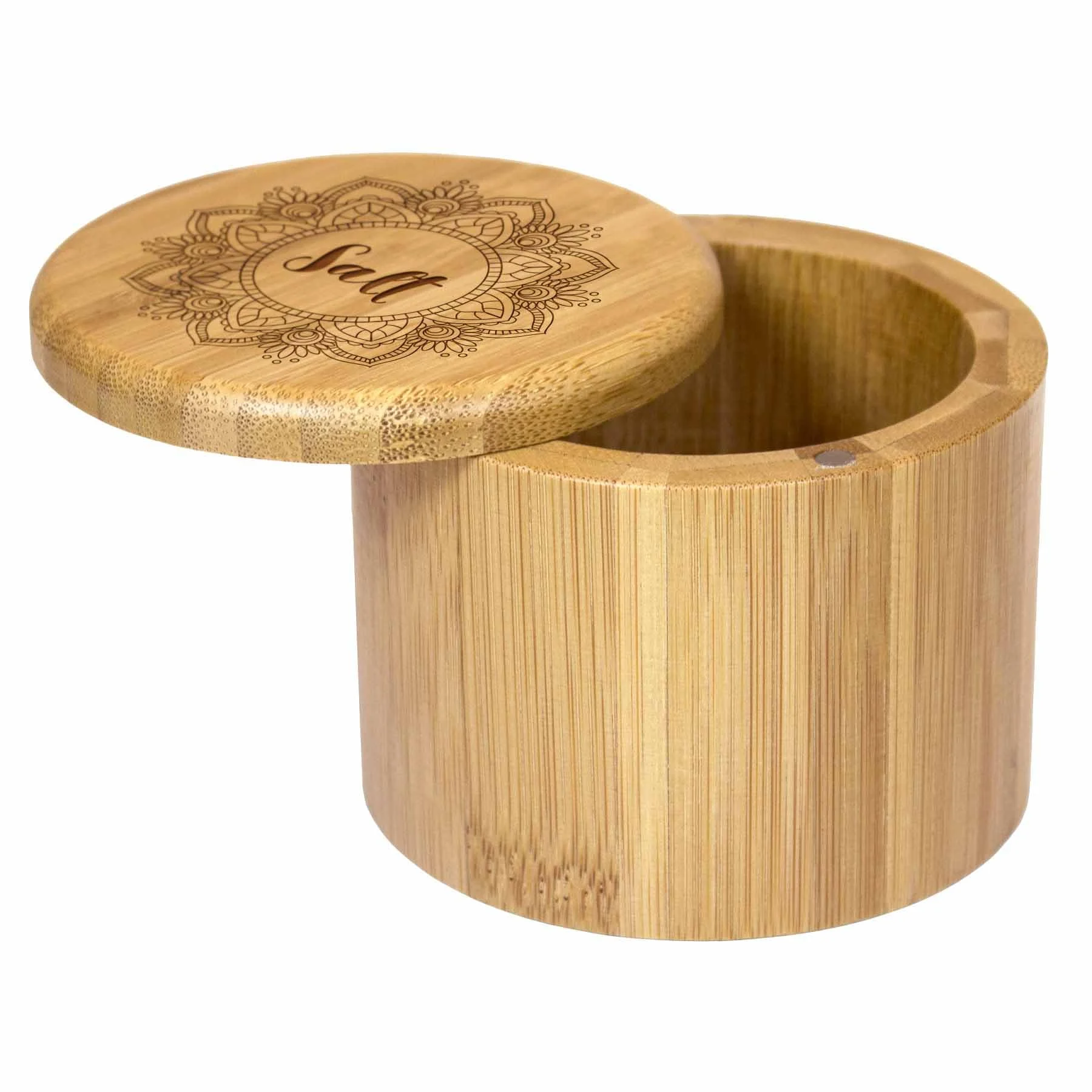 "Mandala Salt" Engraved Salt Cellar, 6-Oz. Capacity