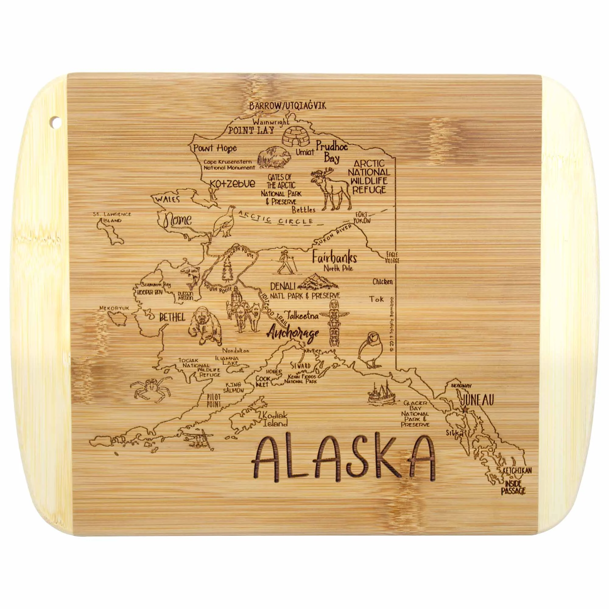 A Slice of Life Alaska Cutting Board, 11" x 8-3/4"