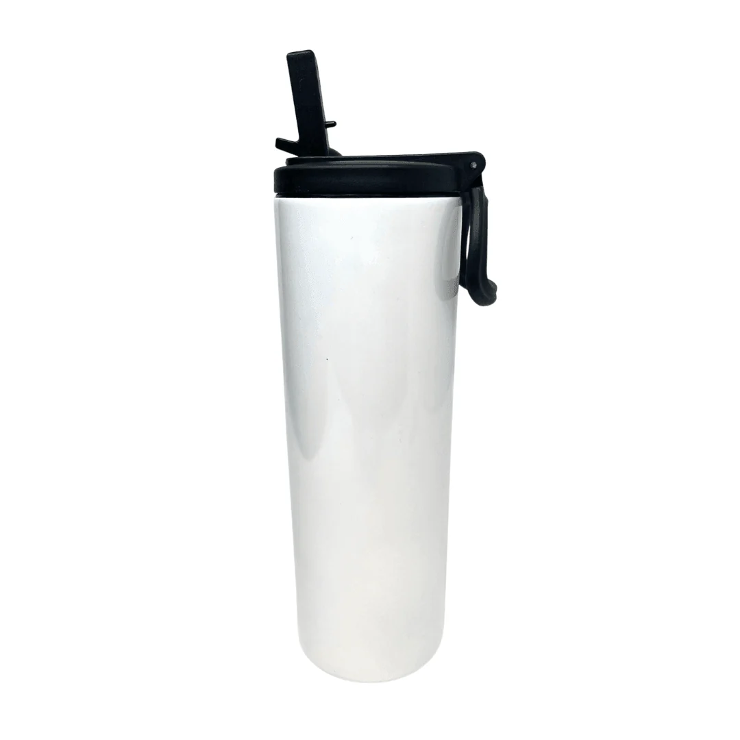 20 oz Sublimation Straight Sports/ Water Bottle Tumbler w/ Flip Lid
