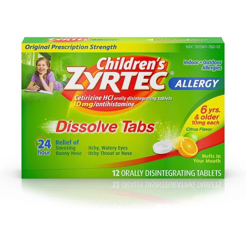 ZyrtecZyrtec Children's Allergy Dissolve Tabs Citrus Flavor 10mg -12 Dissolve Tablets