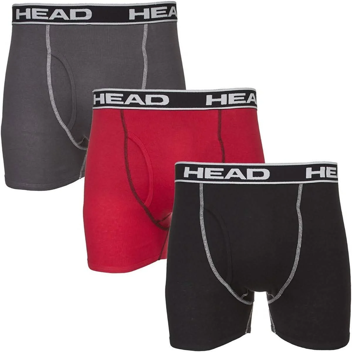 3-Pack: Head Men's Cotton Boxer Briefs - Size: Large