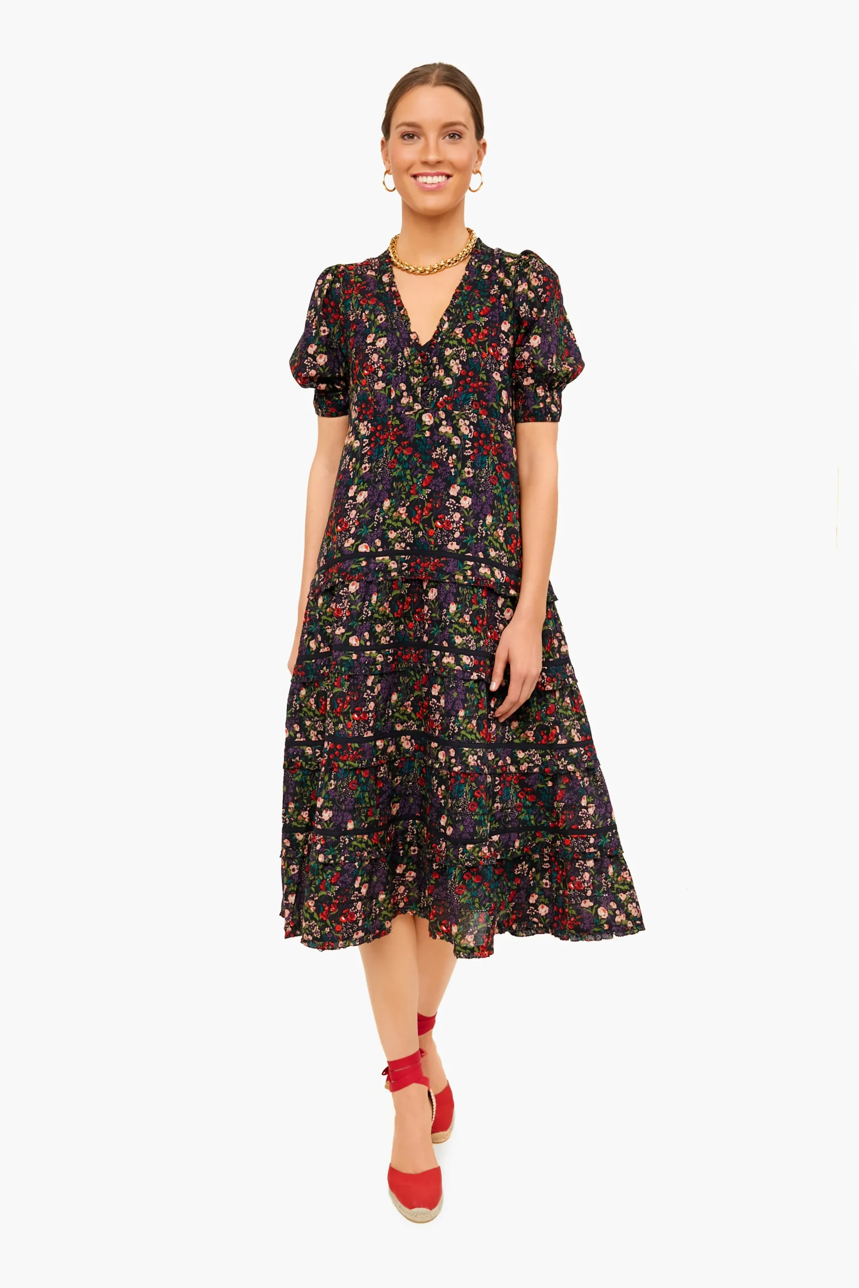 Black Fresh Water Floral Yonder Dress