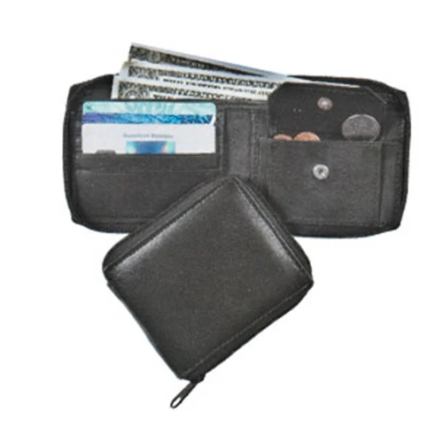 Zip AroundZip Around Wallet, Black, 9X4 - 1 Pkg