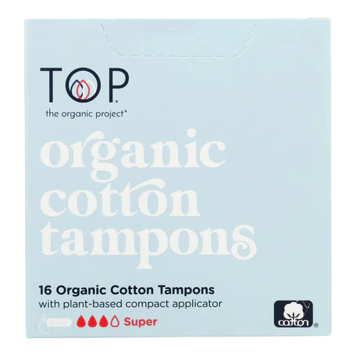 TOP The Organic Project Plant-Based Compact Applicator Tampon - Super