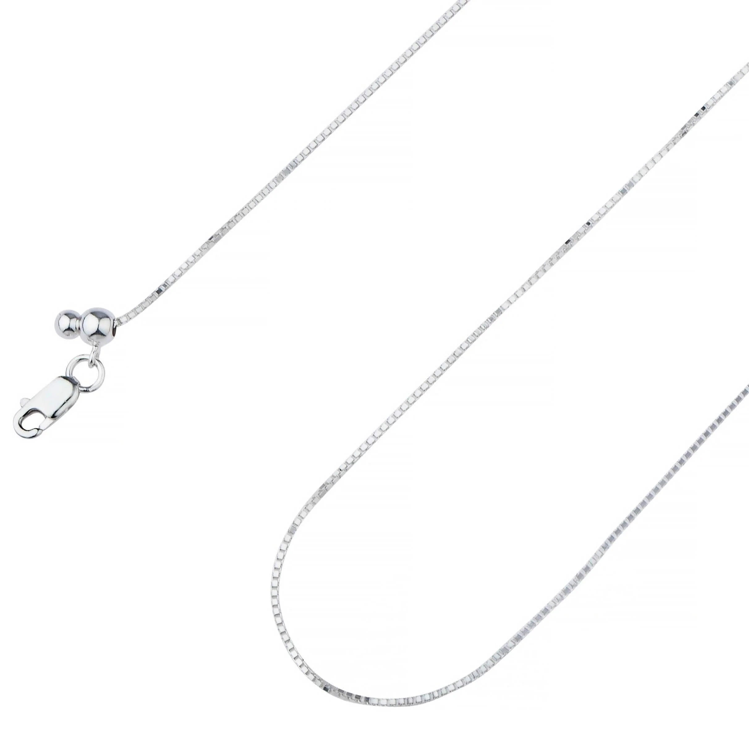 .925 Sterling Silver Box Chain 1.00mm