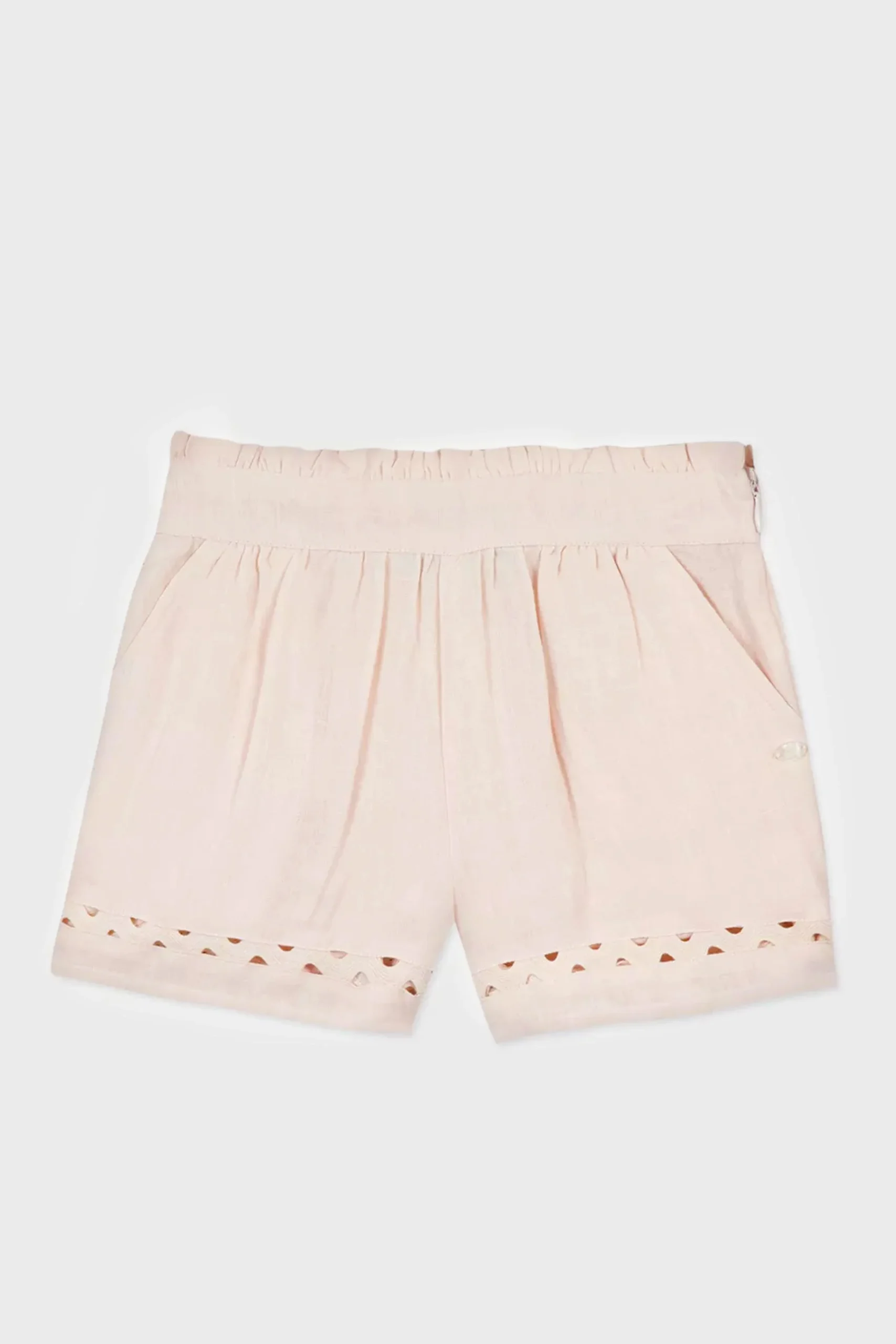 Pale Pink Linen Shorts
