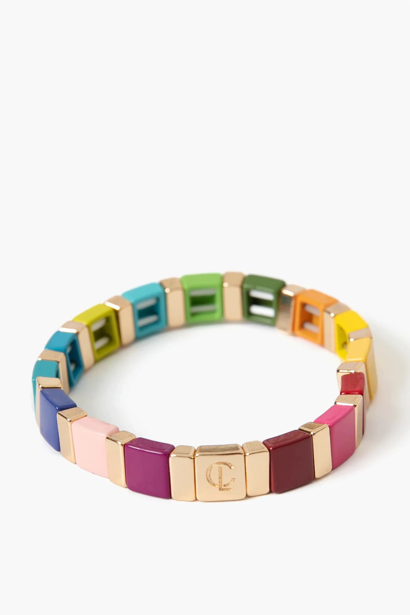 Square Rainbow Tile Bracelet