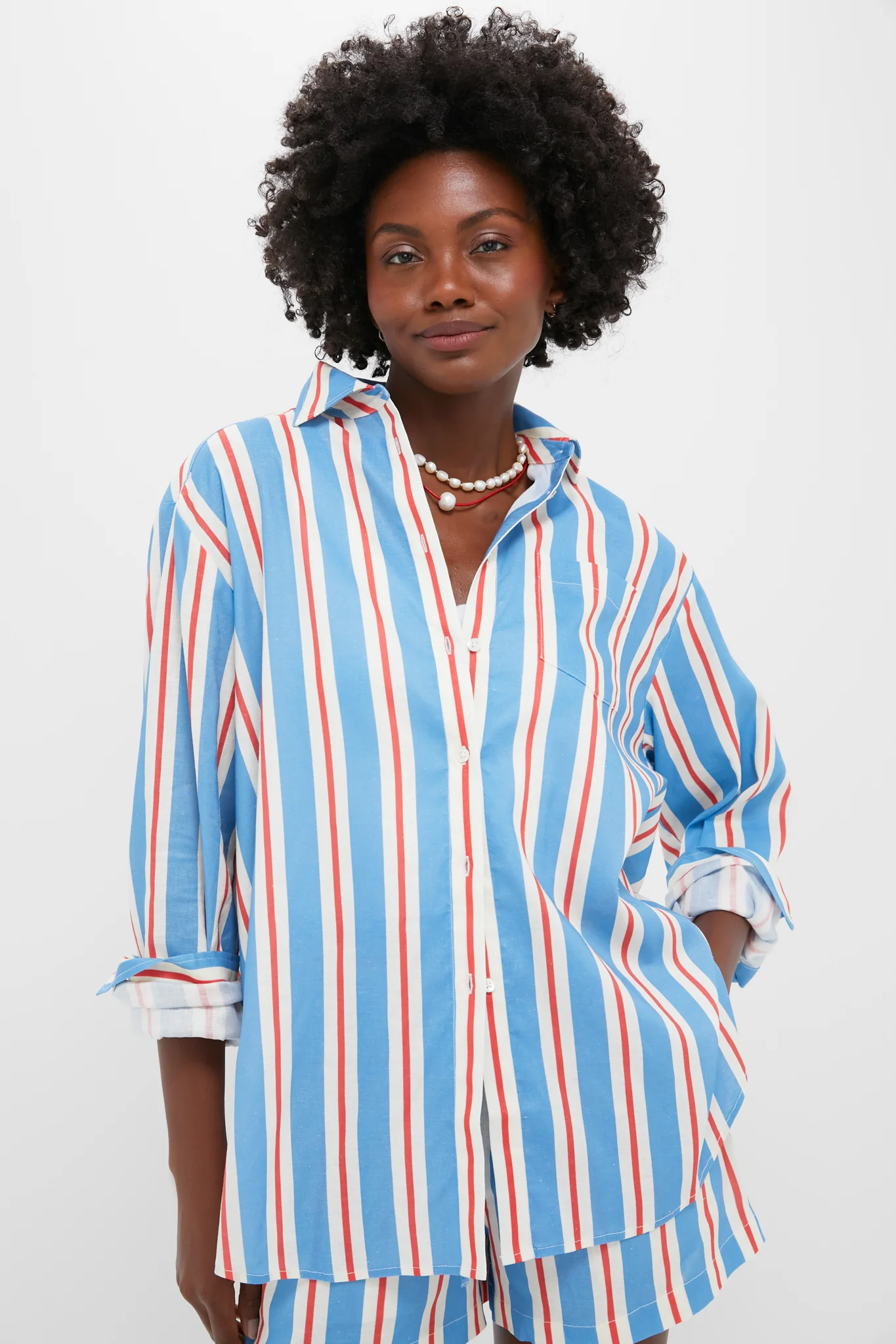 Americana Stripe Avril Button Down