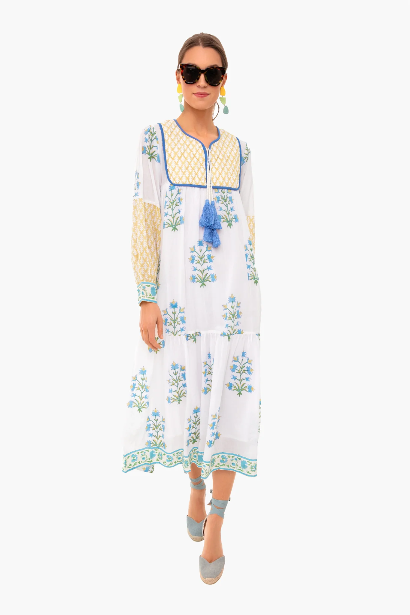 Cornflower Blue and Sand Lily Jodphur Dress