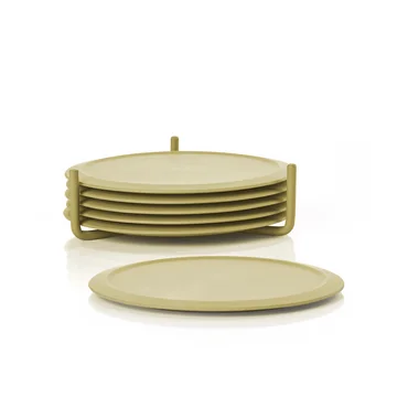 Zone Denmark - Singles Glass coaster, leek green