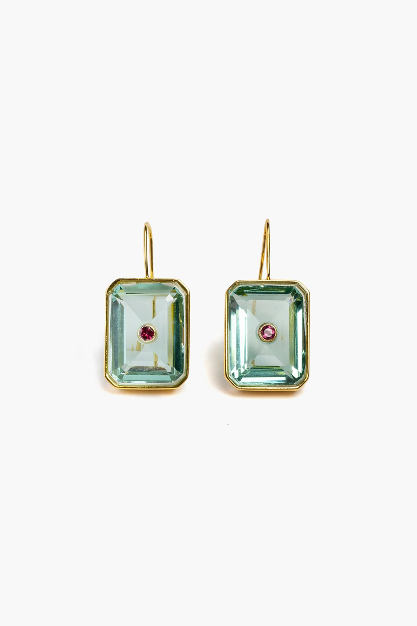 Aqua Tile Earrings