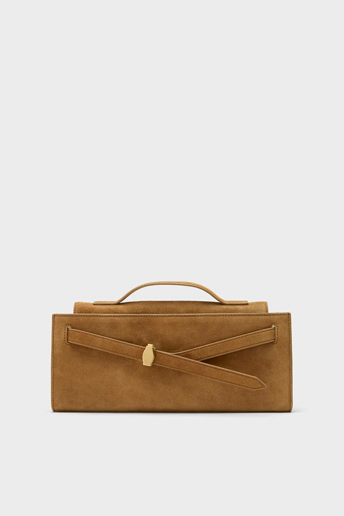 Acorn Suede Veronica Beard Dash Clutch
