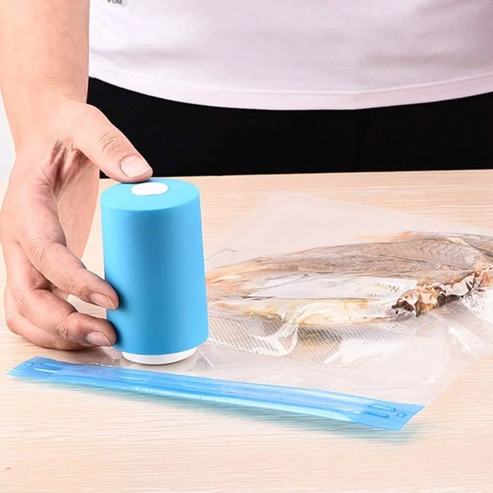 Mini Automatic Compression Vacuum Pump Portable Sealing Food Vacuum Sealer Bags