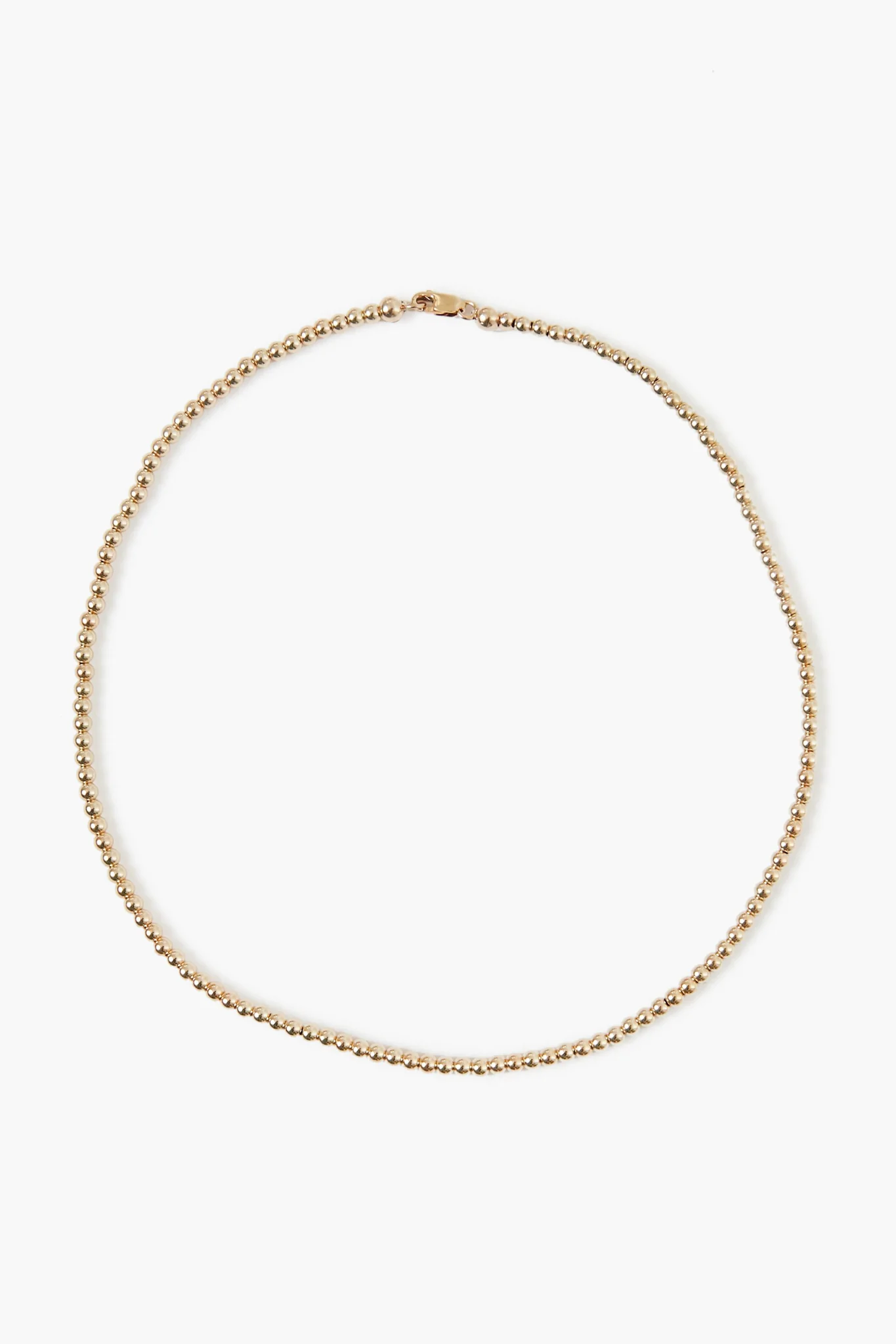 3Mm Gold Ball Necklace