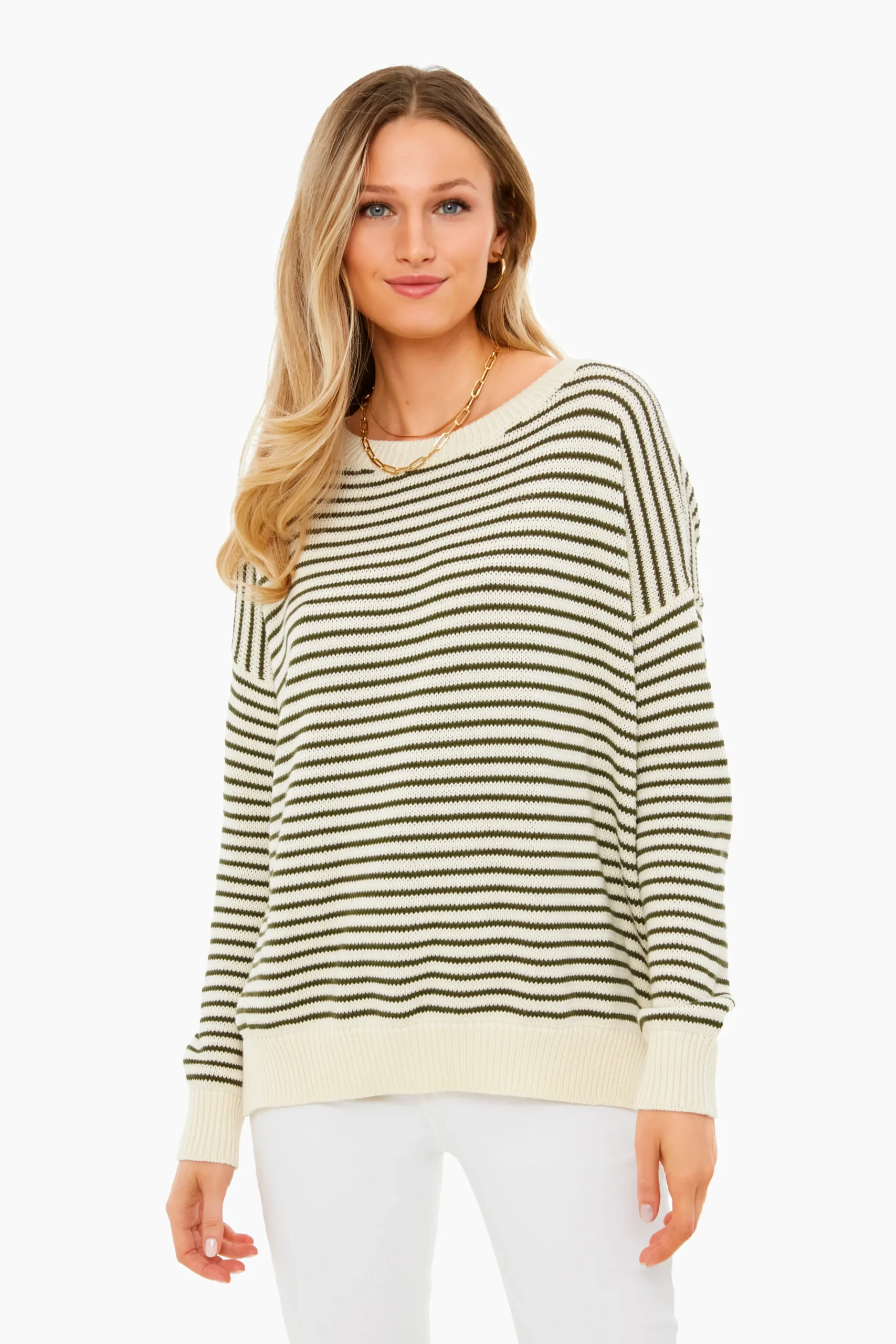 Army Stripe Carolyn Sweater