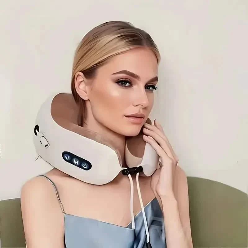 U-Shaped Cervical Neck Massager Pillow