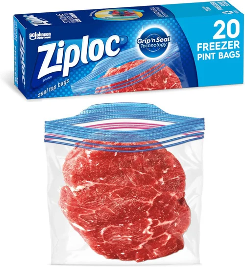 ZiplocZiploc Freezer Bags, Blue, 20 Ct - 1 Pkg