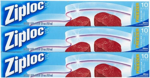 ZiplocZiploc Freezer Bags, Jumbo, Blue, 10 Ct - 1 Pkg