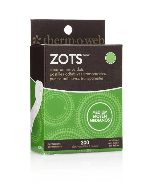 ZotsAdhesive Memory Zotst, Clear, 3/8" - 300 ct