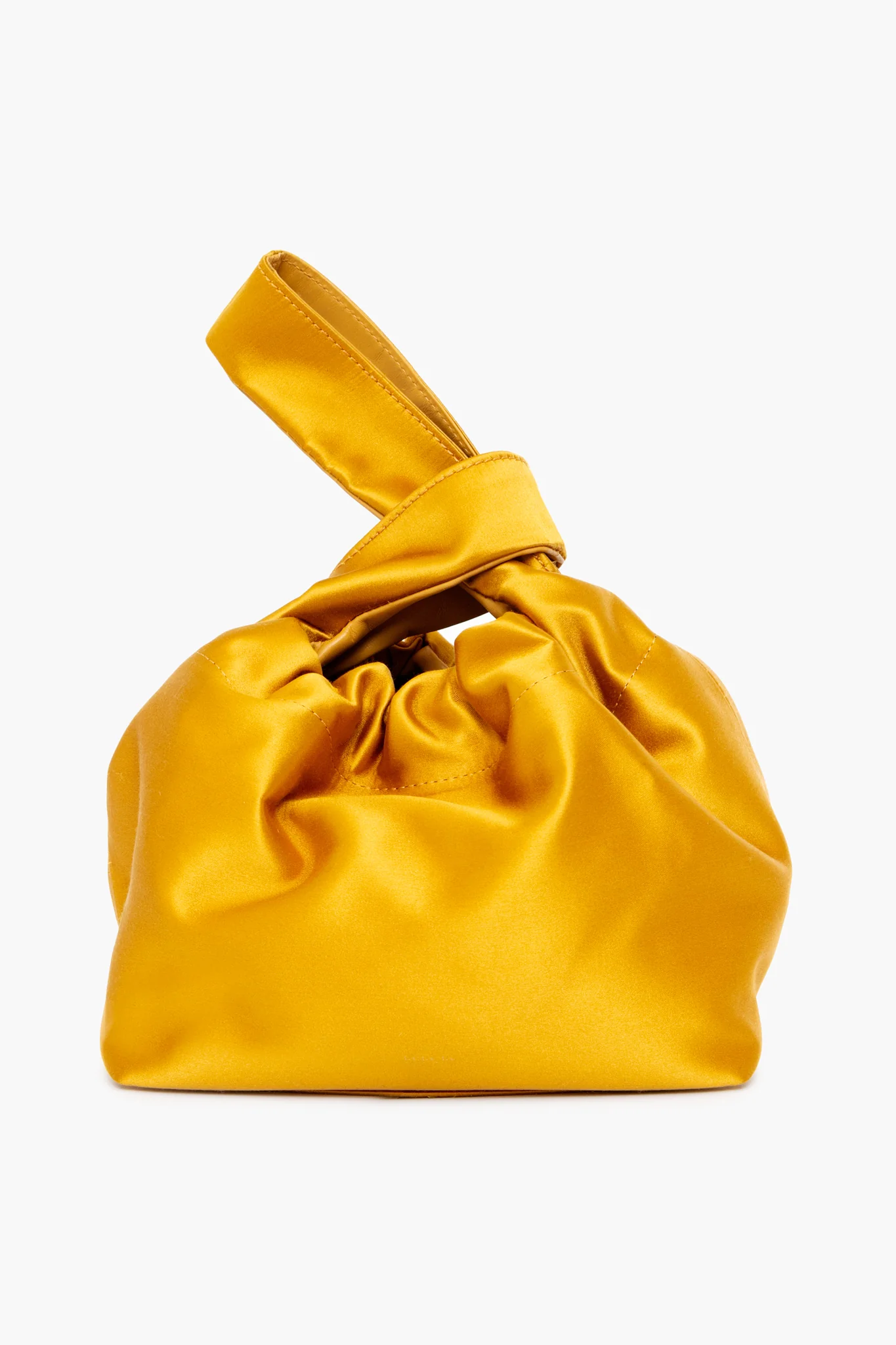 Mustard Satin Santa Monica Bucket Bag