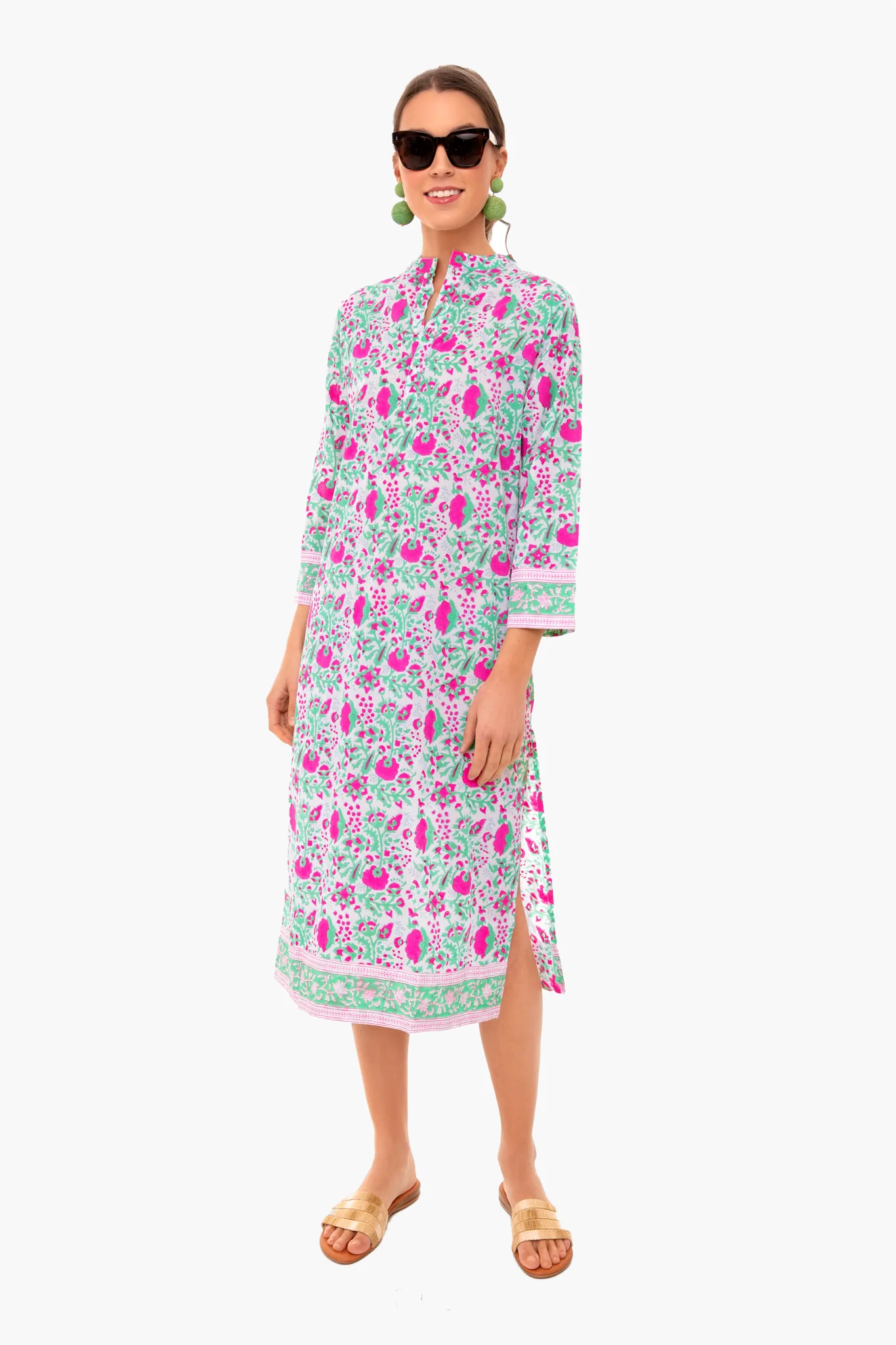Hot Pink and Stem Green Padra Isle Frock